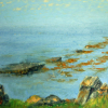 View Of Ocean Rocks, Color Sketch