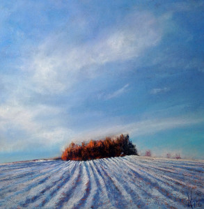 "Fallow II", pastel, 17" x 17" (44 x 44 cm), copyright Anne Heywood