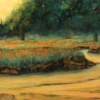 On The Banks 12” X 34” (31 X 87 Cm), Pastel