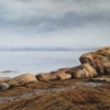 Rocks At Hatchet Cove 15” X 22” (38 X 56 Cm), Pastel