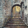 Vicolo (Alley) 17” X 11.5” (44 X 29 Cm), Pastel