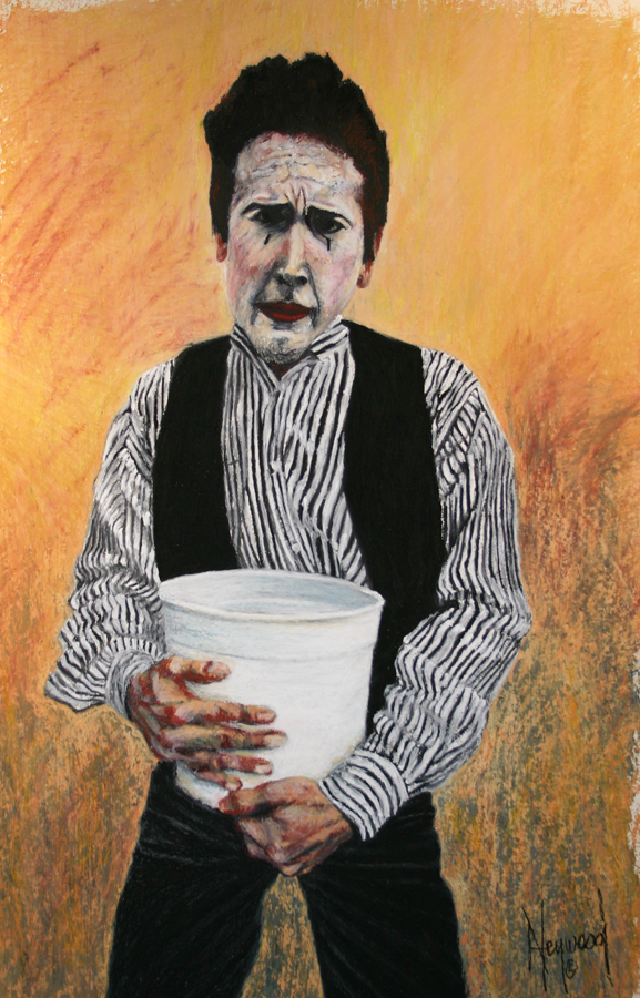 The Artist (Print) - Image size 15.25" x 10" (29 x 27 cm) - Matted Size 23" x 17" (59 x 43 cm) - Price $125