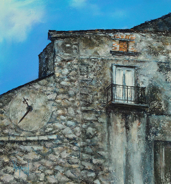L'Ora (The Hour) (Print) - Image size 11.5" x 10.75" (29 x 28 cm) - Matted Size 17" x 16" (43 x 41 cm) - Price $125