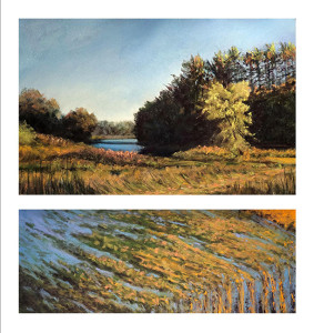 "River Park I", diptych, copyright A. Heywood 2018