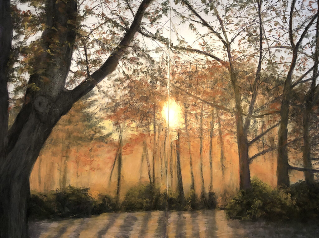 Autumn Dawn, 27" x 35", pastel, Anne Heywood